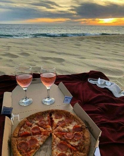 Pizza de frente pro mar