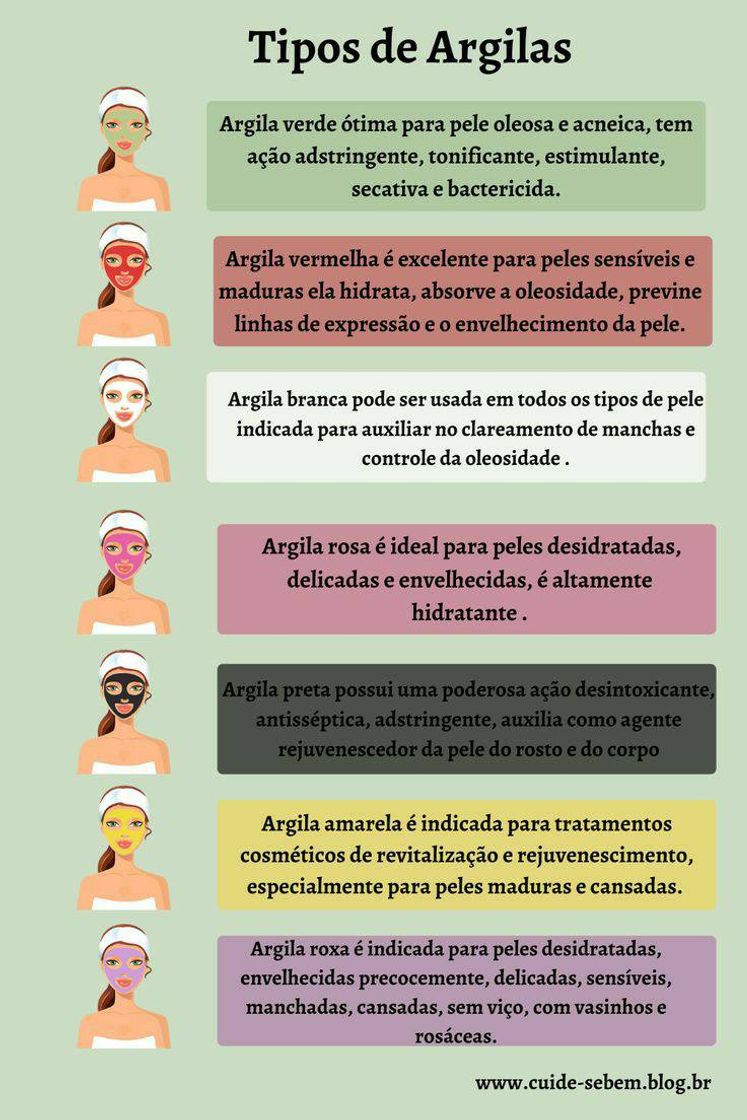 Moda Para que serve cada argila facial?