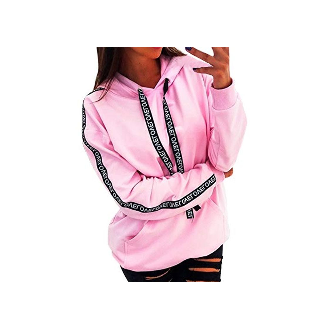 Social Sudadera con Capucha Sudadera de Empalme