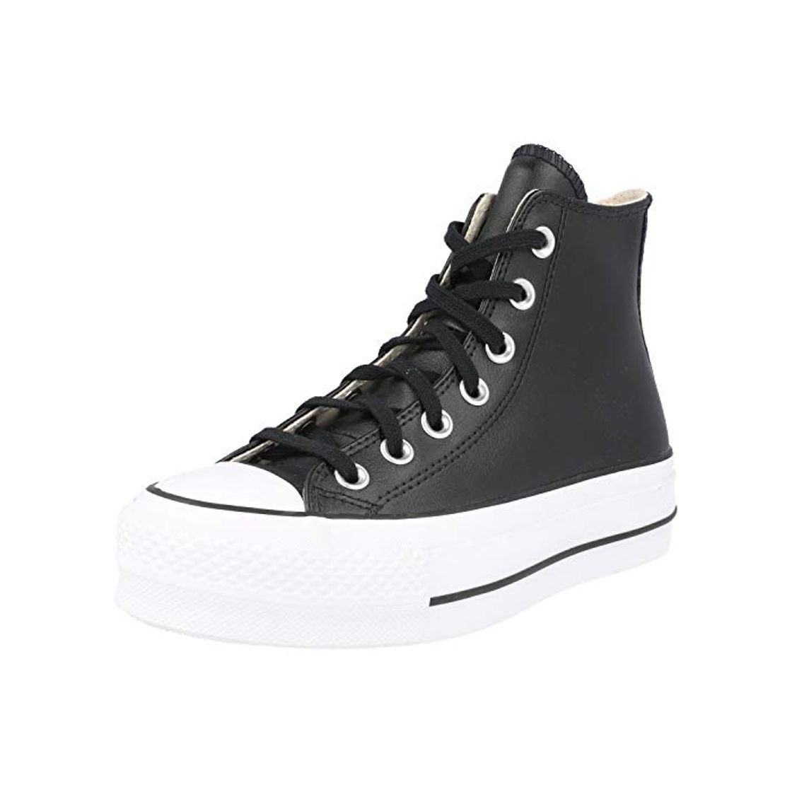 Moda Converse Chuck Taylor CTAS Lift Clean Hi, Zapatillas Altas para Mujer, Negro