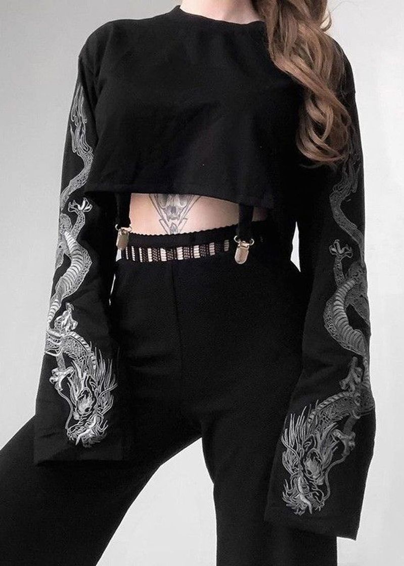 Fashion Dragons Sleeves Loose Sweatshirt