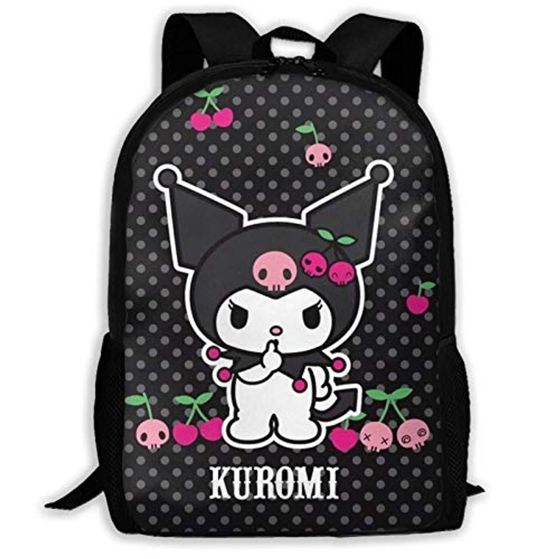 Moda Travel Daypack Backpack Bag Book Bags Kuromi-Melody Backpack Zipper Casual Backpack Teens&Unisex