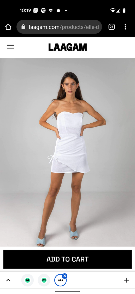 Moda Vestido blanco laagam