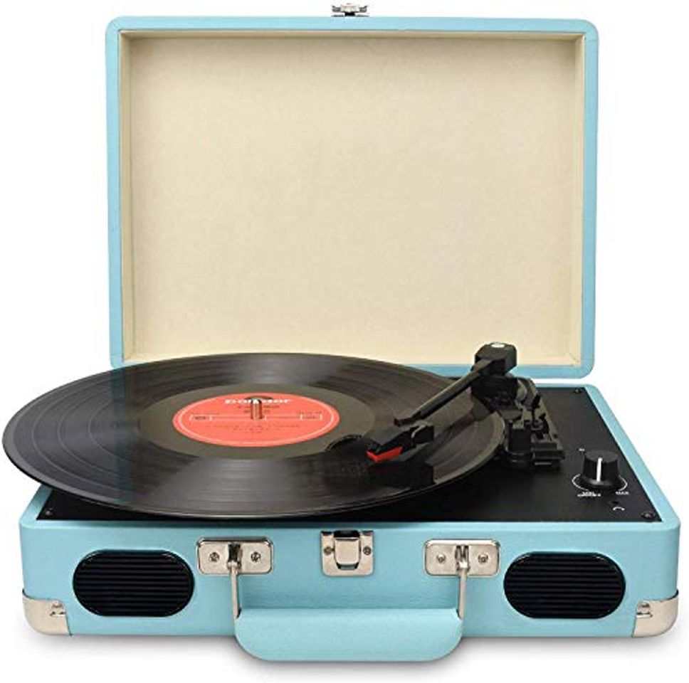 Product DIGITNOW! Portable Belt Drive - Tocadiscos de estilo retro de 3 velocidades