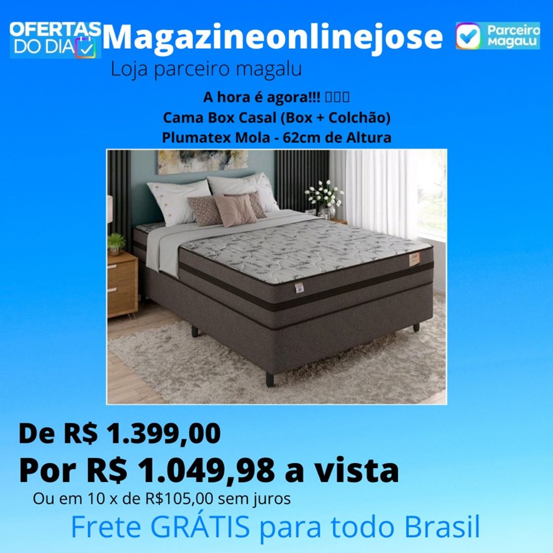 Moda Cama Box casal 