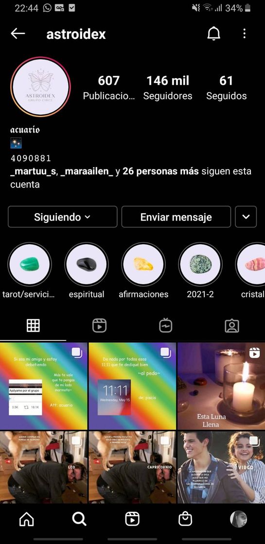 Fashion Página de ig con mucha info sobre astrología 