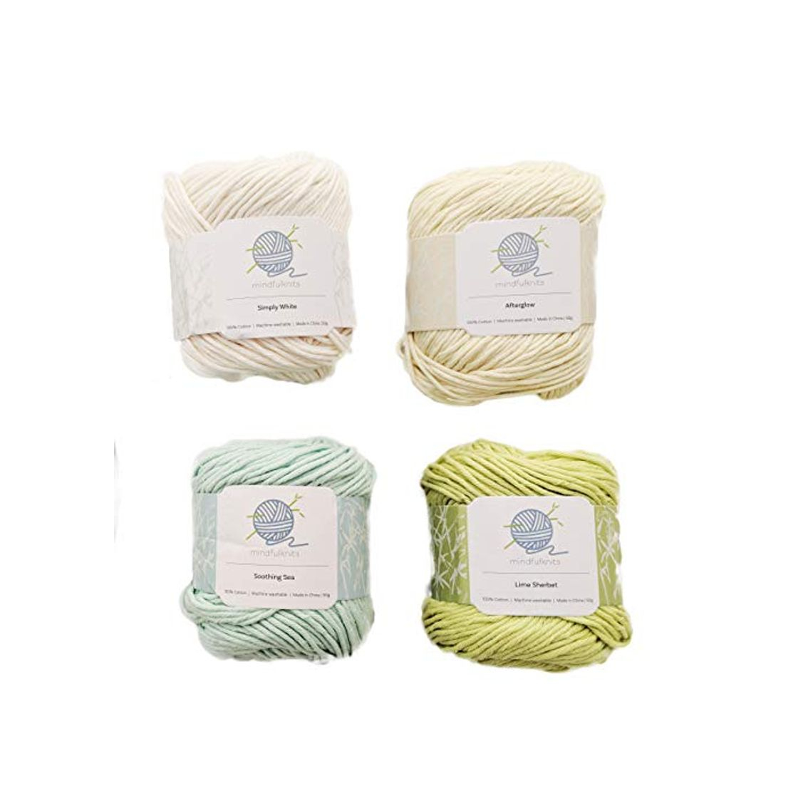 Producto Zen mindfulknits Hilo de tejer, hilo de ganchillo y hilo de algodón