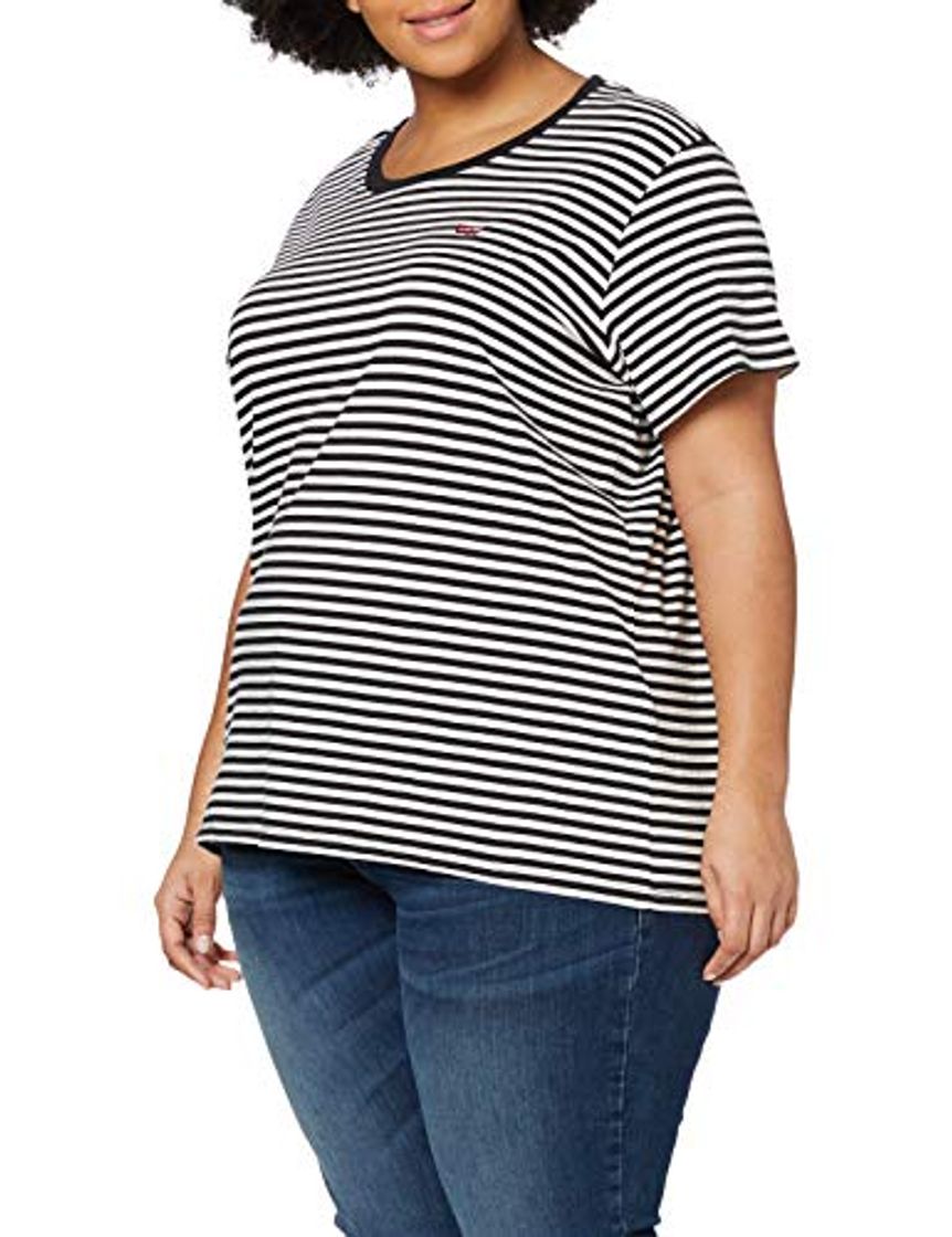 Social Levi's Plus Size Pl Crew Str Camiseta, Multicolour