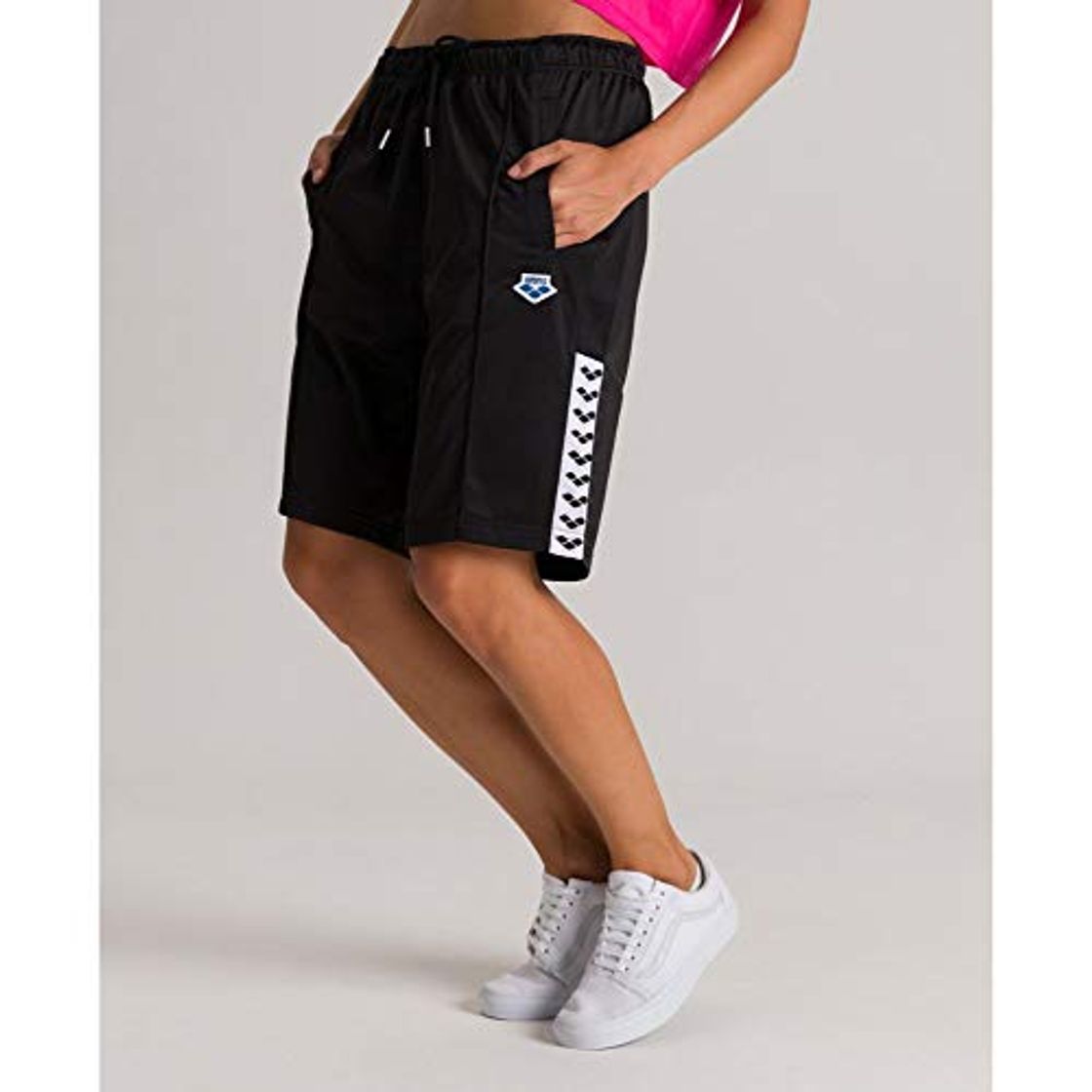 Fashion ARENA Bermuda Team Shorts, Unisex Adulto, Black