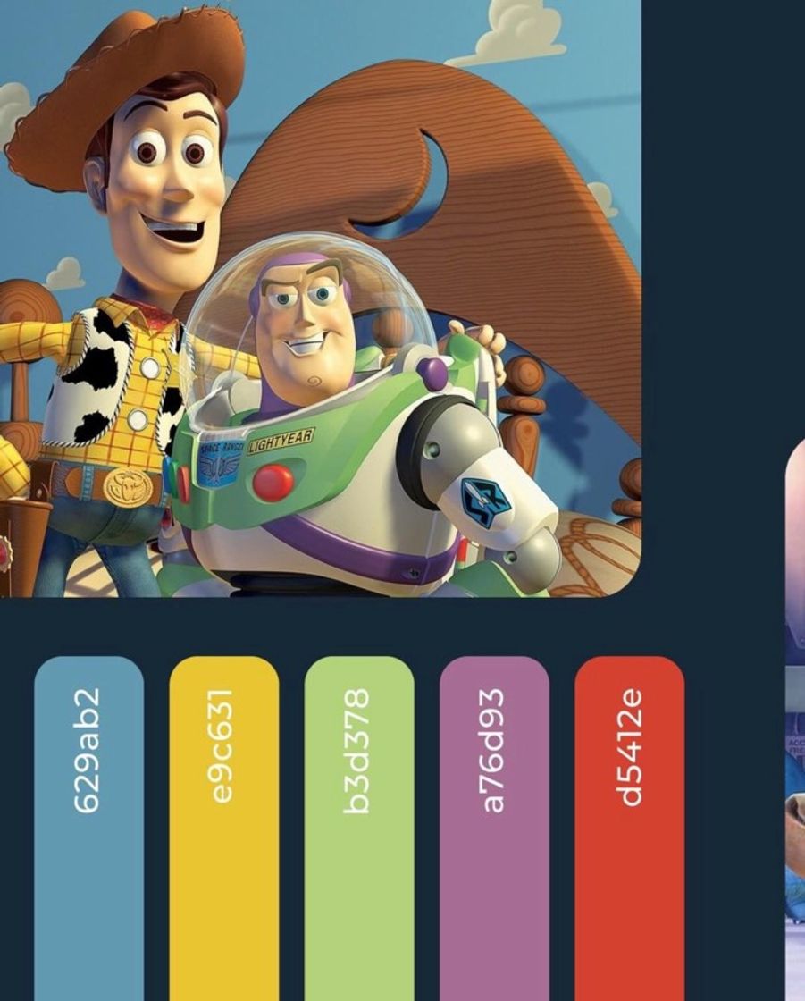 Moda Cores do filme Toy Story