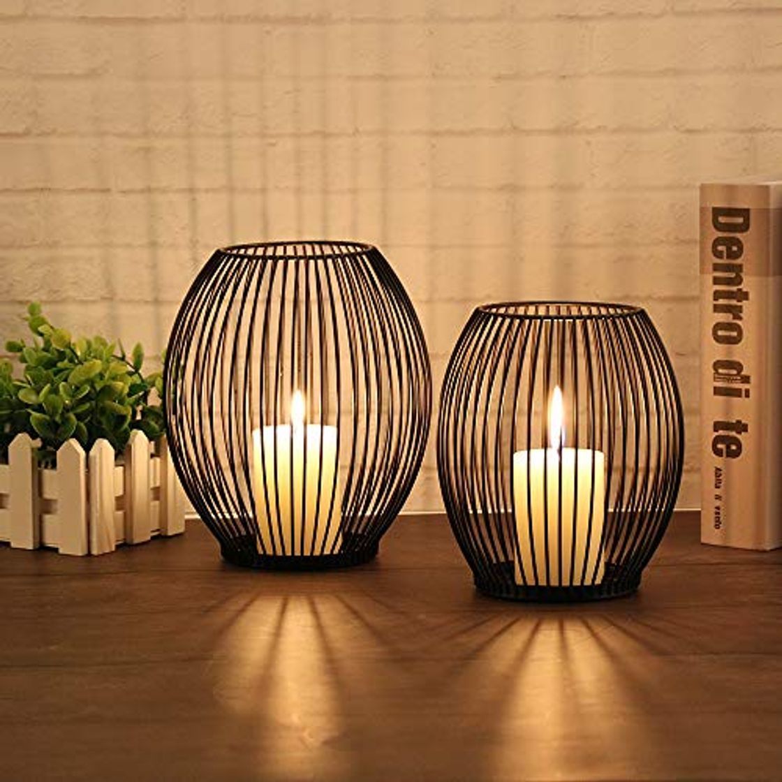 Social GoMaihe Candelabro en Forma de Linterna Vela
