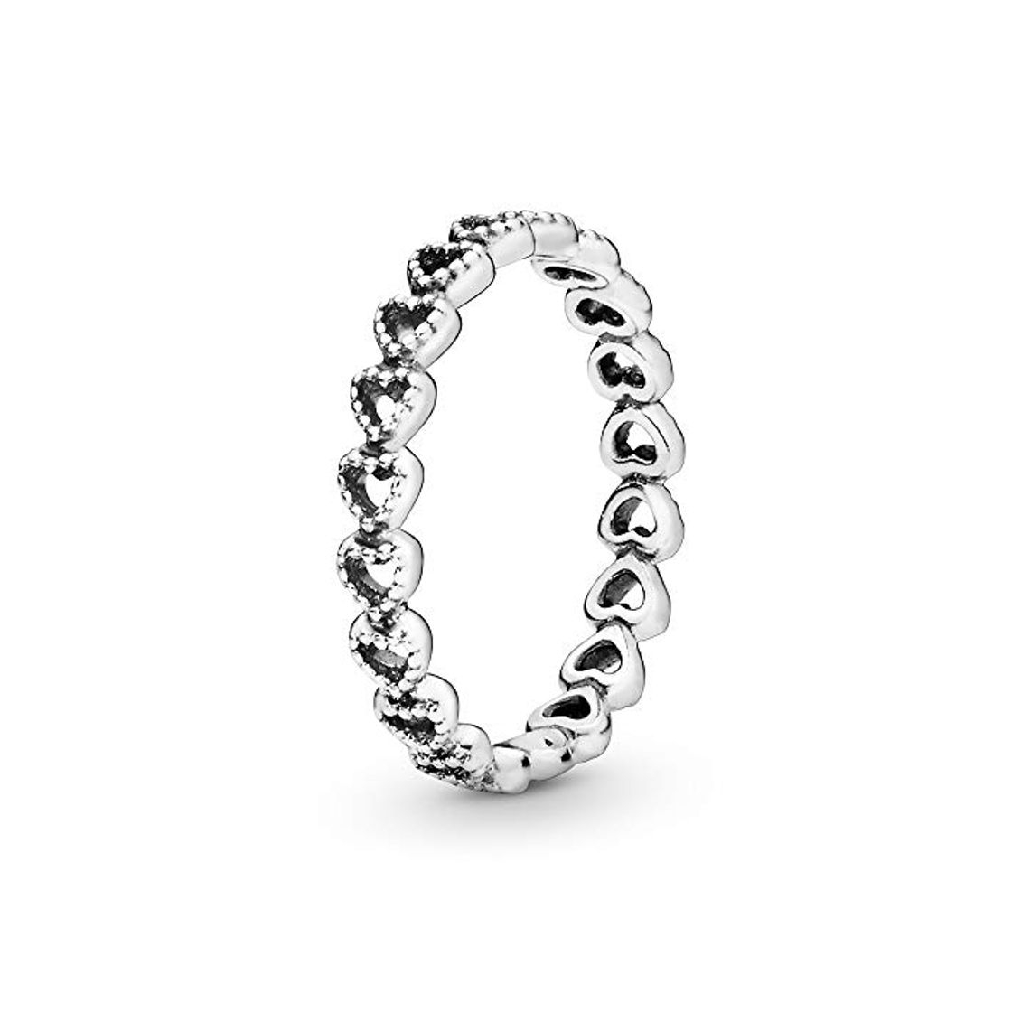 Producto Pandora Anillo para mujer con corazones rayados 190980