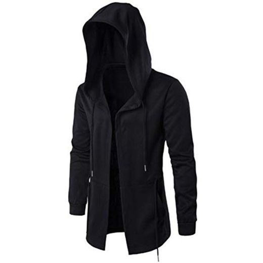 WSZ Hooded Sweatshirts Men Hip Hop Mantle Hoodies Jacket Long Sleeve Cloak