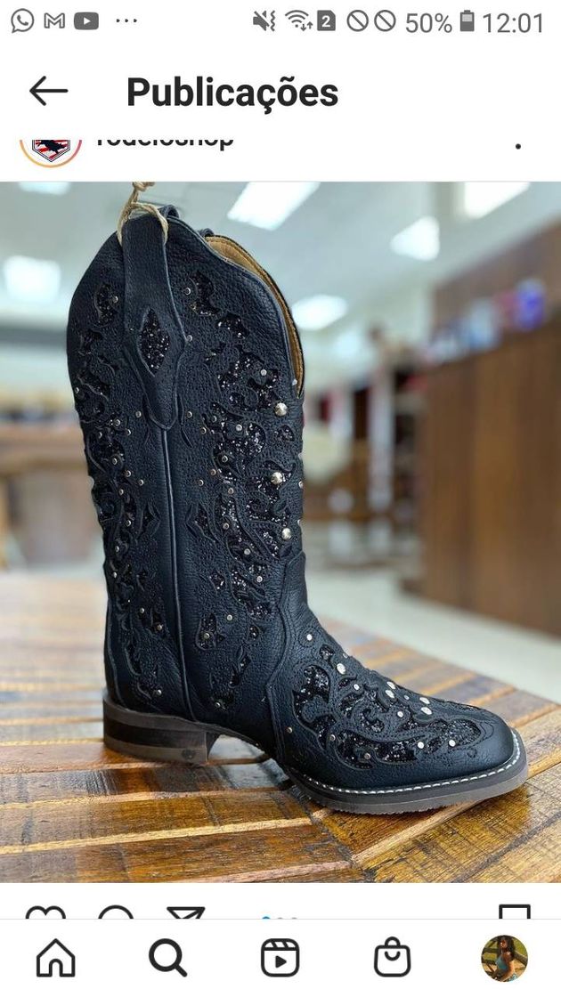 Moda Bota Goyazes detalhada, loja @rodeioshop no Instagram 🐎