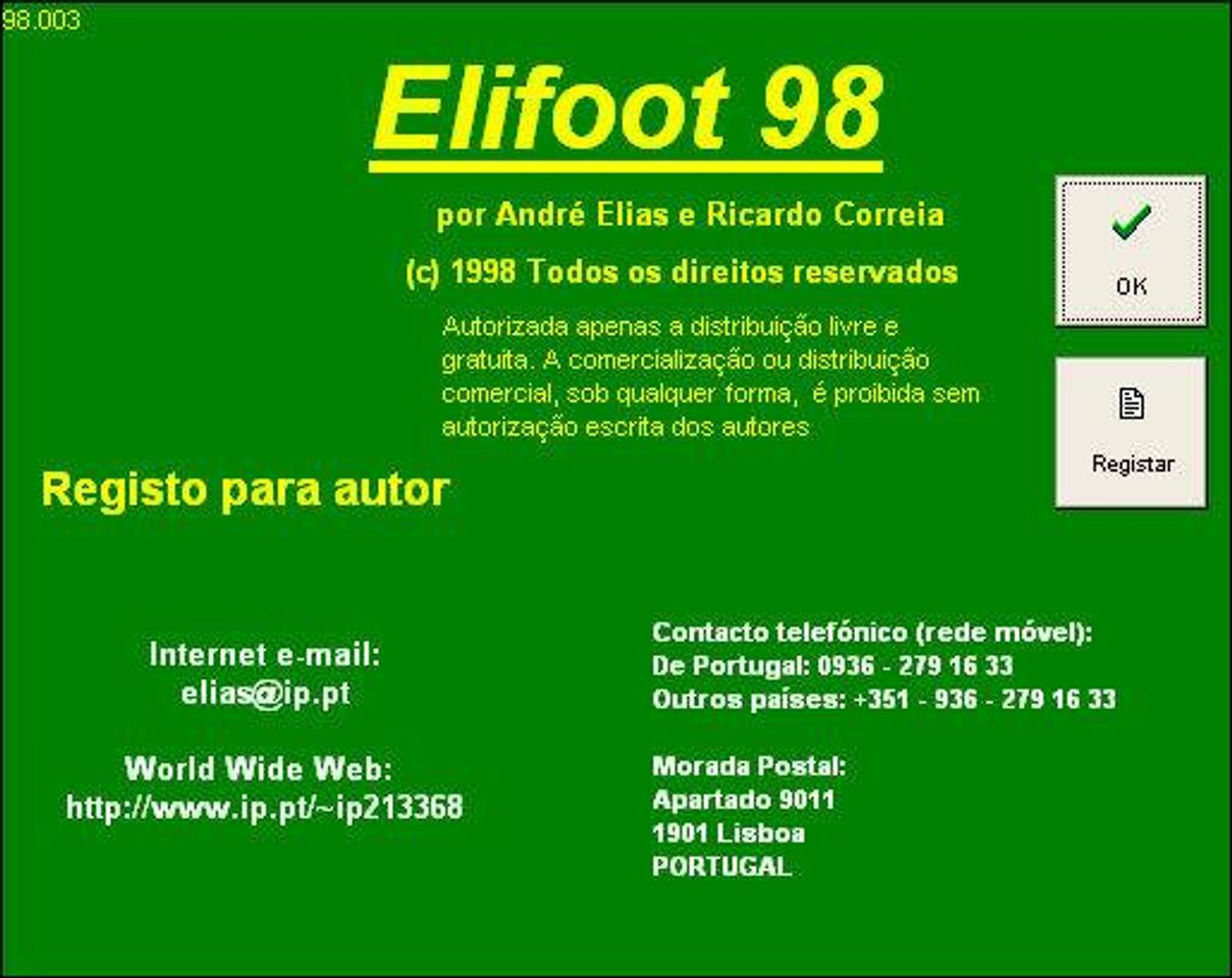 Videogames ‎Elifoot 2