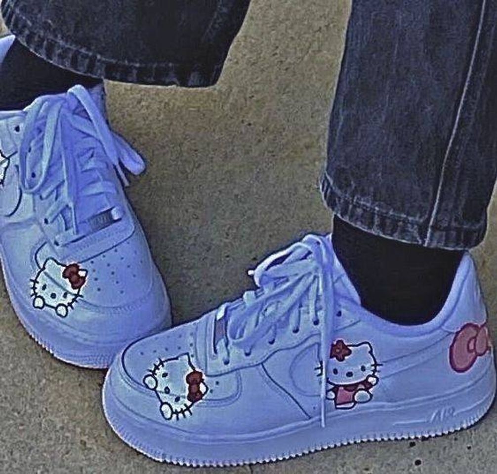 Moda Tênis nike air force da Hello Kitty