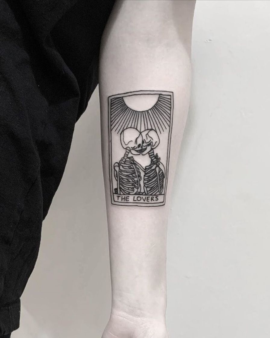 Social tarot card “the lovers” - tattoo