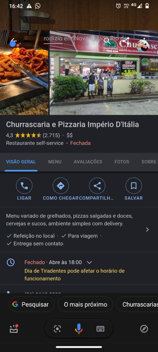 Restaurants Churrascaria e Pizzaria Império D'Itália