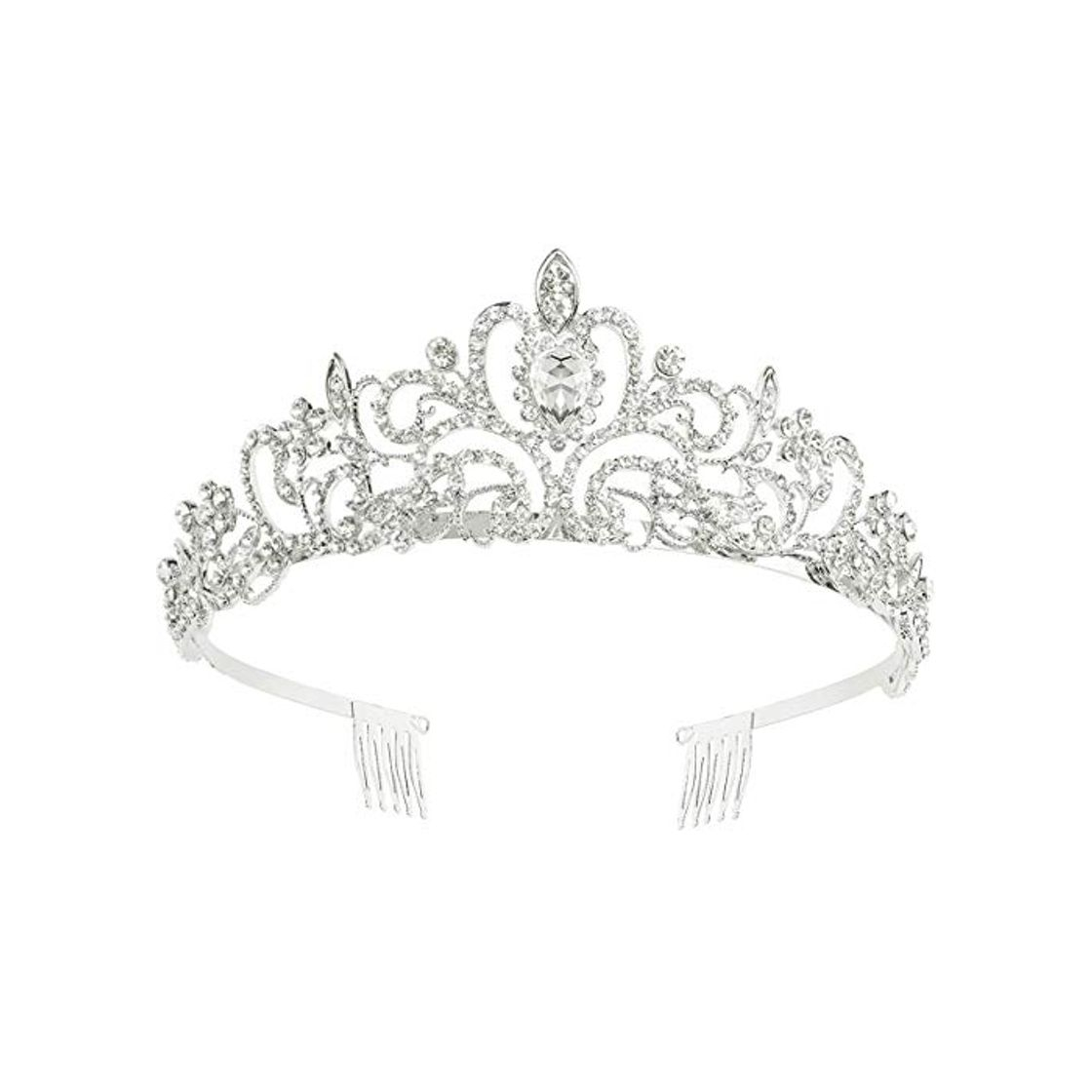 Social Makone Tiara Corona de Cristal con Diamantes de imitación Peine para Corona
