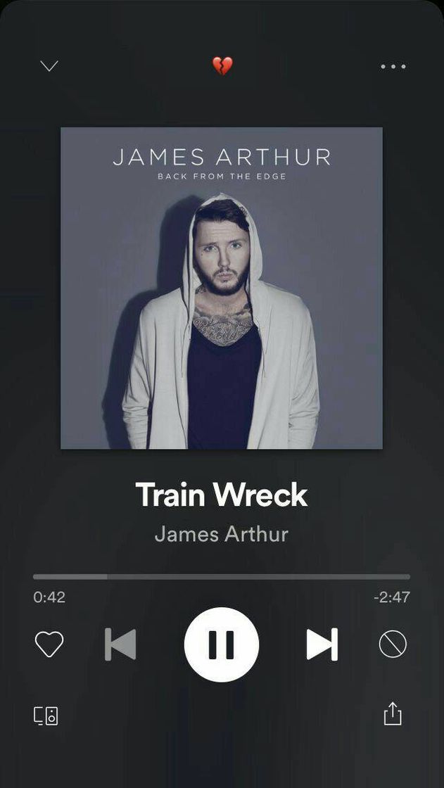 Canción James Arthur - Train Wreck