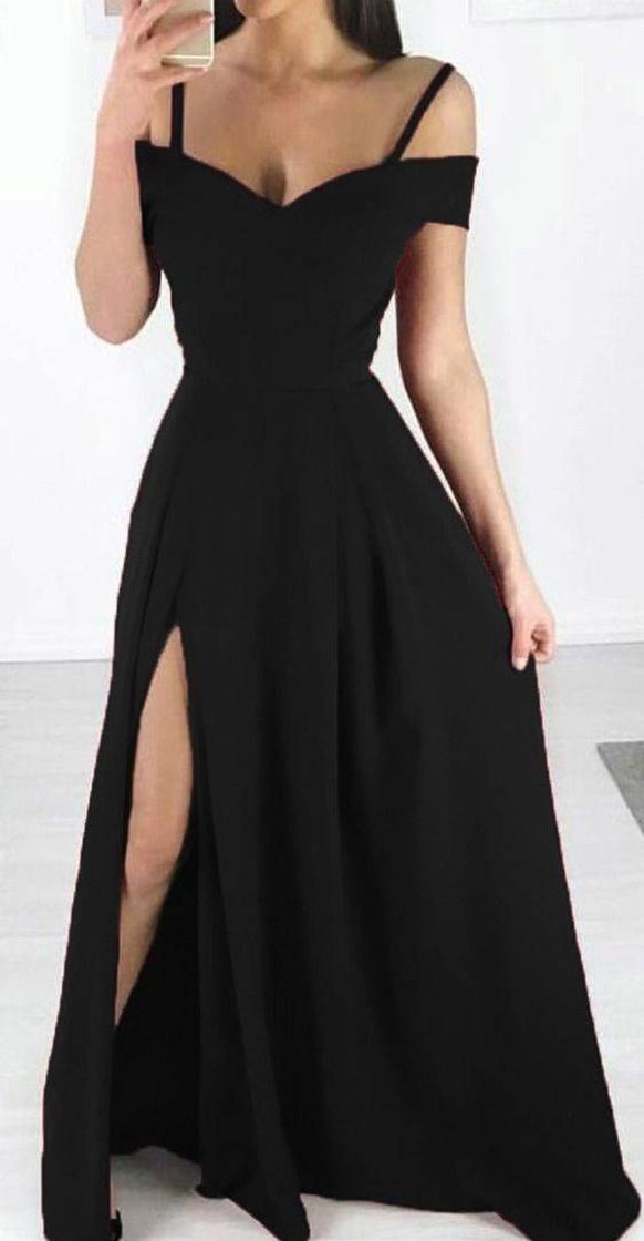 Fashion Vestido preto longo🖤