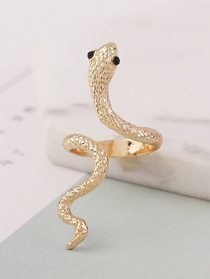 Fashion Anillo dorado de serpiente