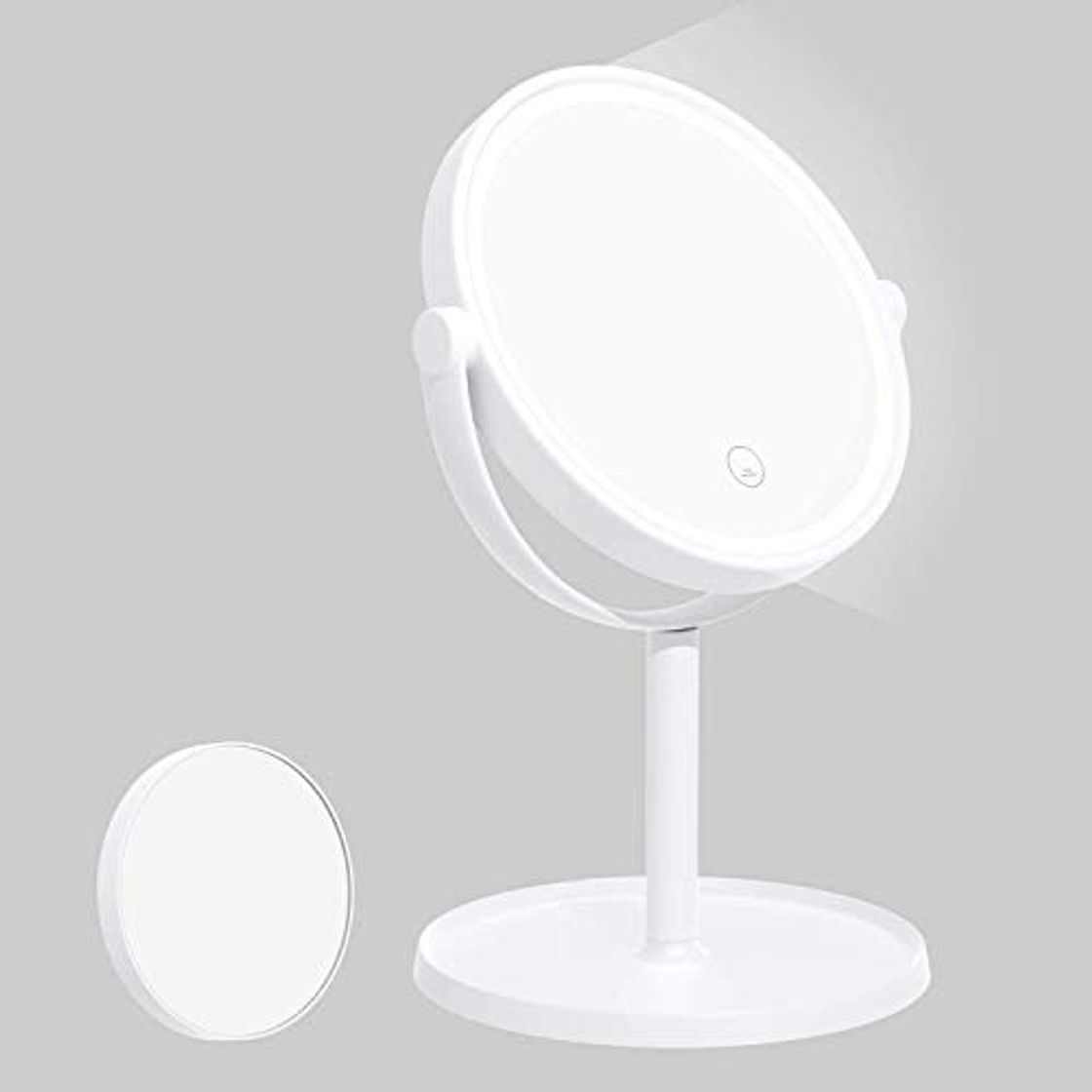 Belleza Kasimir Espejo Maquillaje con Luz LED Aumento 5X Espejo de Maquillaje Táctil