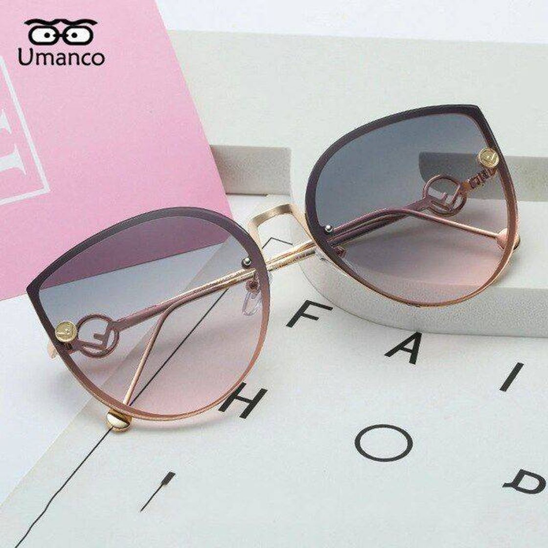 Fashion Vintage Rimless Cat Eye