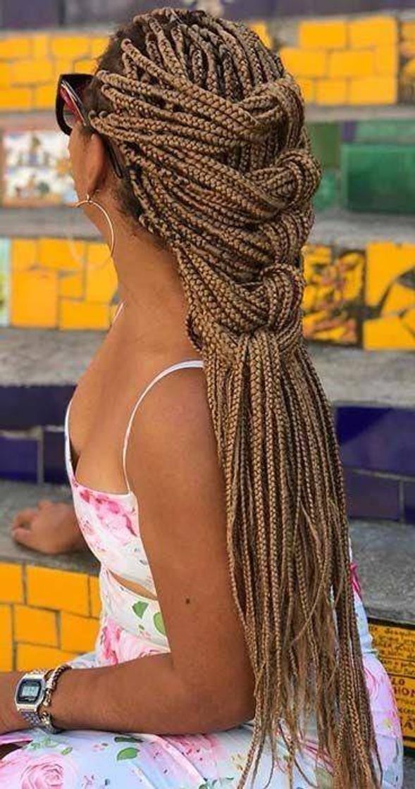 Moda Penteados longe box braids♧