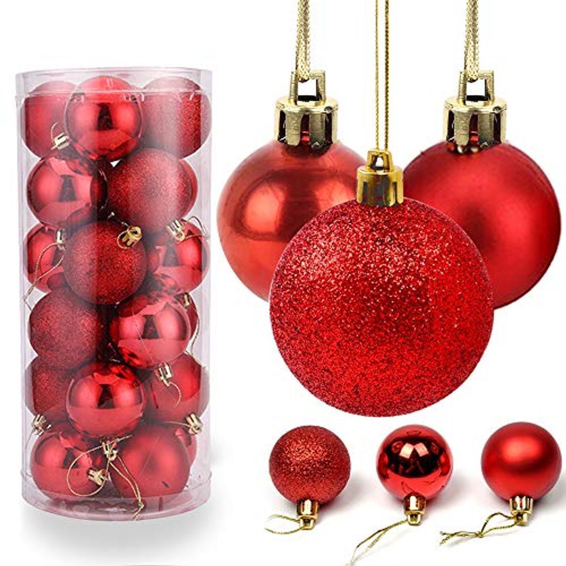 Social O-Kinee Bolas de Navidad Rojo
