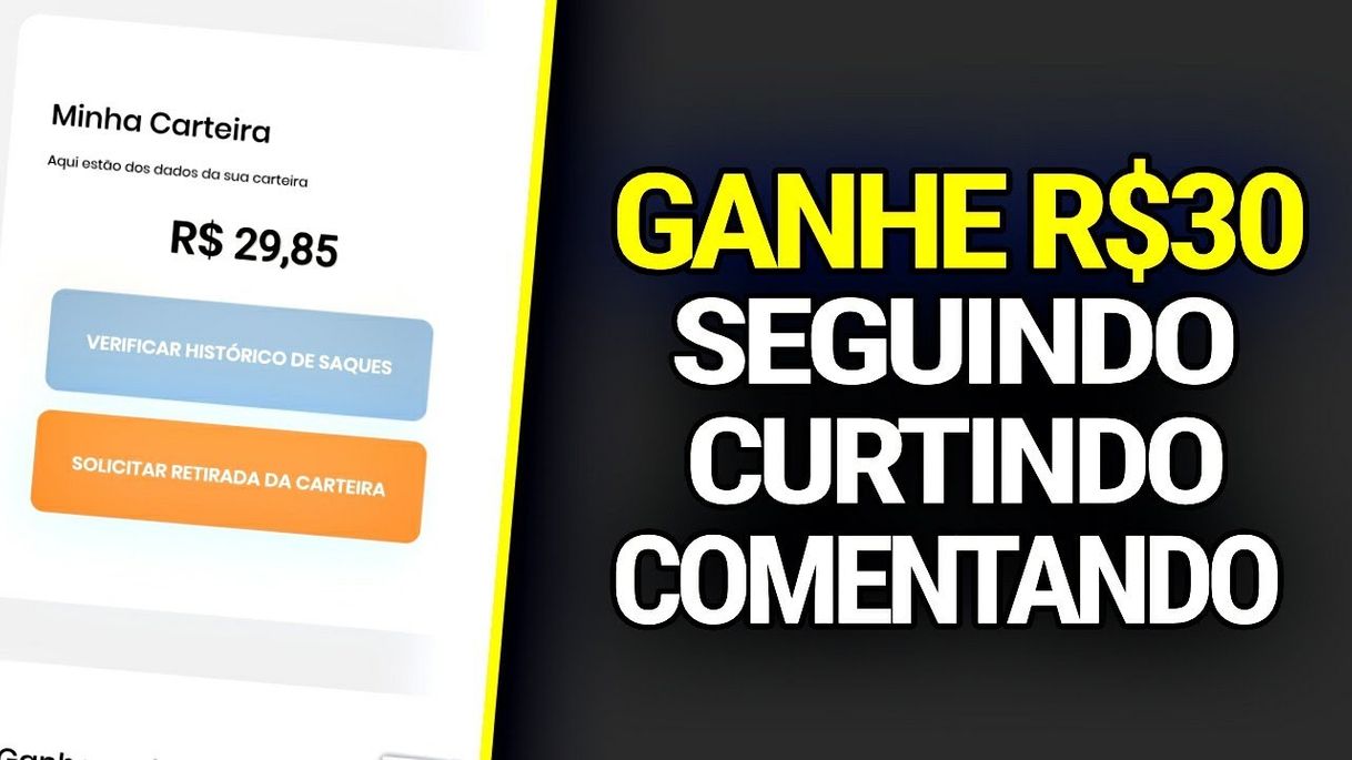 Moda Ganhe dinheiro Seguindo e  curtindo com seu perfil 💲