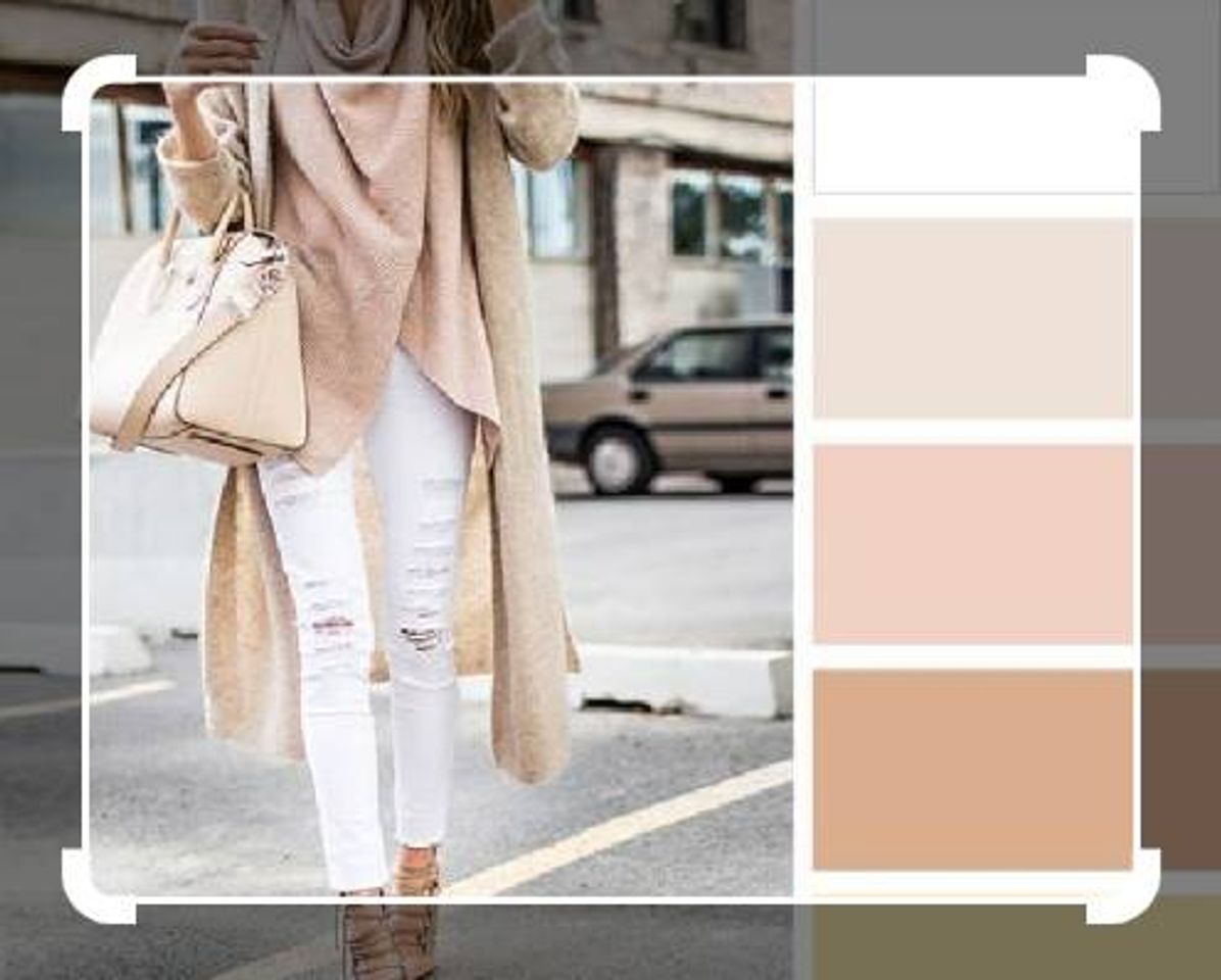 Fashion Look com paleta de cores