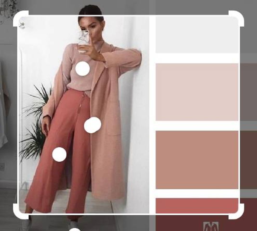 Fashion Look com paleta de cores