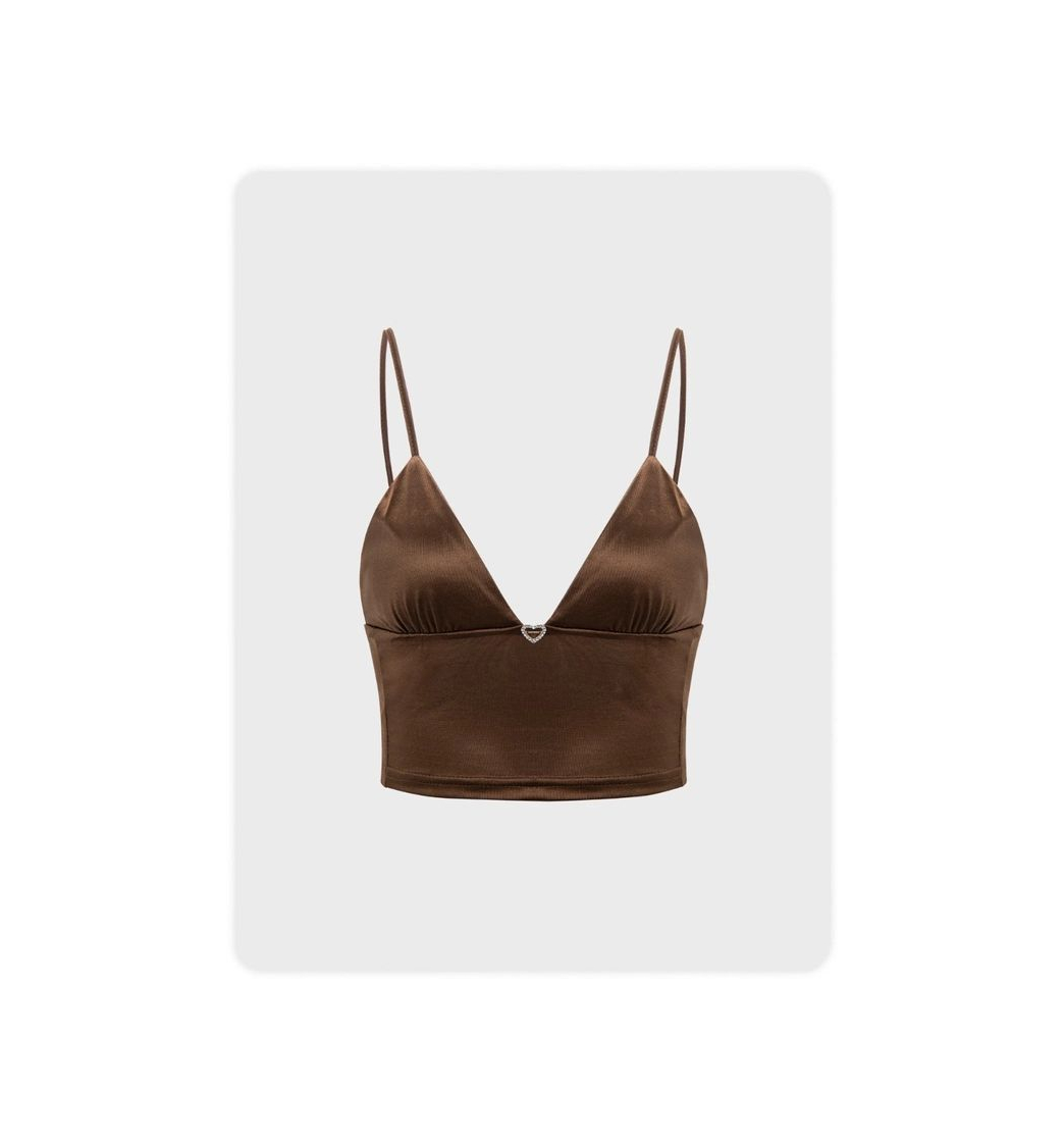 Moda sexy brown top