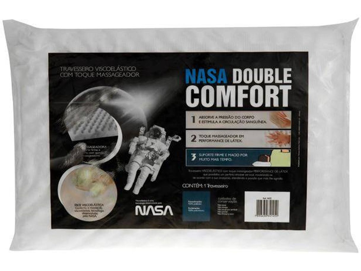 Moda Travesseiro Nasa Fibrasca Viscoelástico - NASA Double Comfor