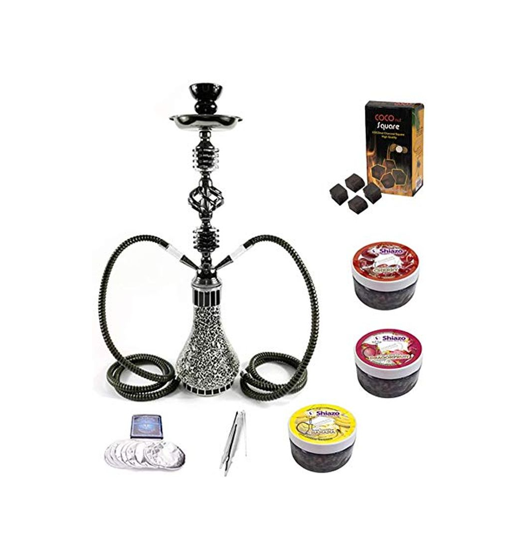 Product Kertou Shisha 55 cm 2 Manguera Hookah Cachimba Narguile agua tubo vidrio