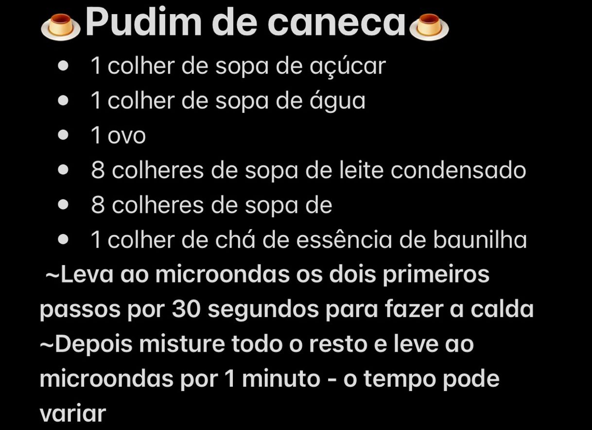 Moda  Pudim de caneca