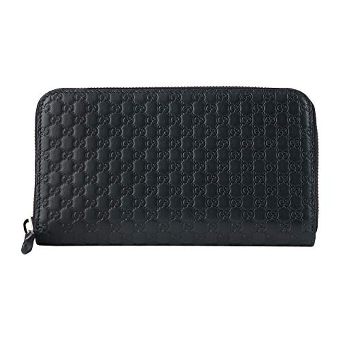 Social Gucci Cartera para mujer Micro GG con cremallera alrededor negro 544473
