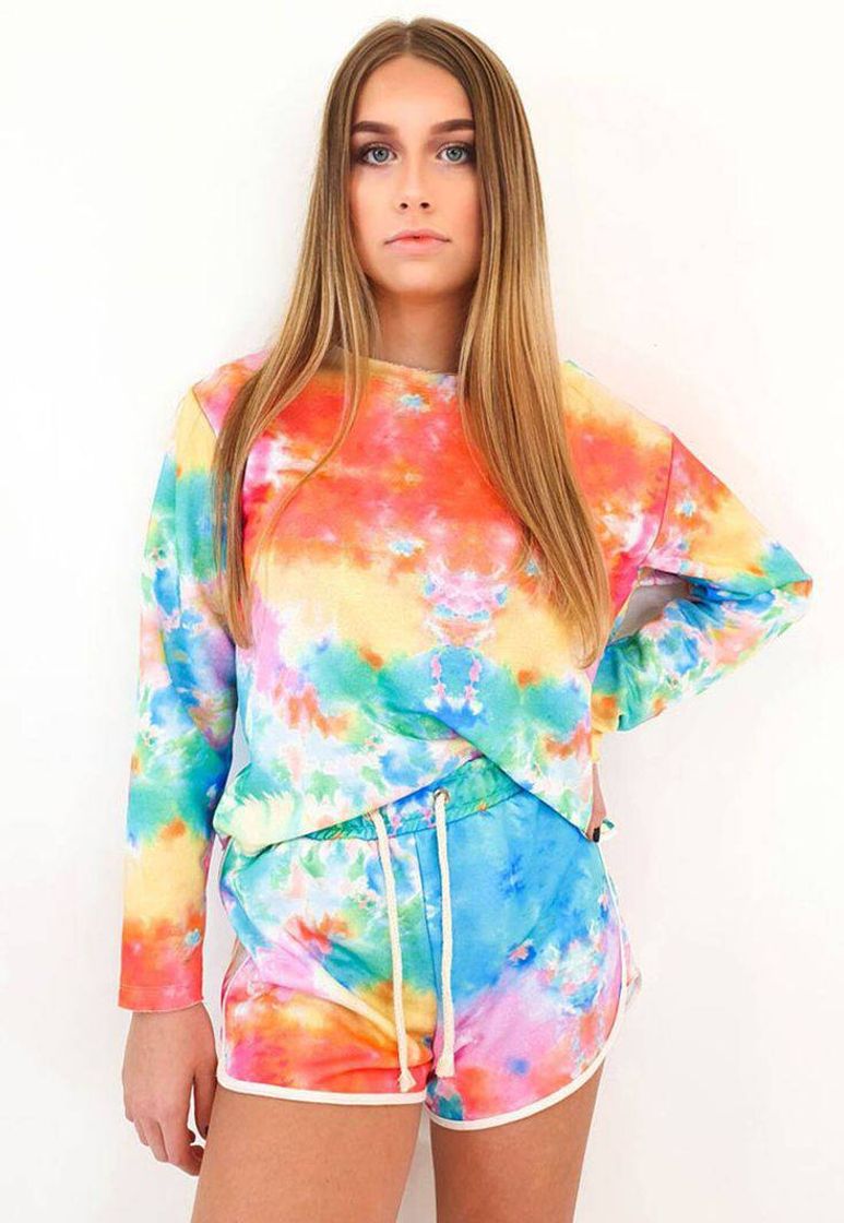 Moda Conjuntos tie die,fofos❤️