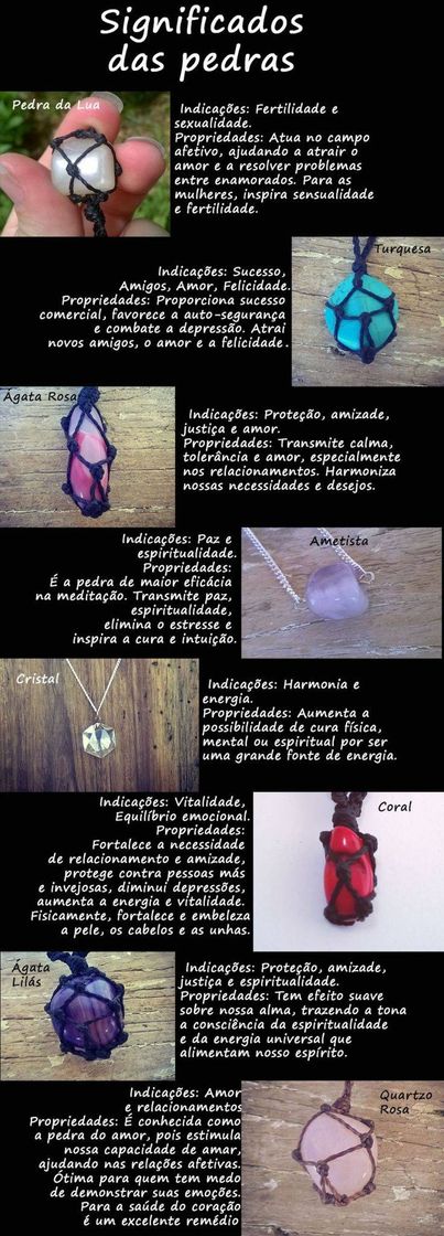 Moda Significado das pedras