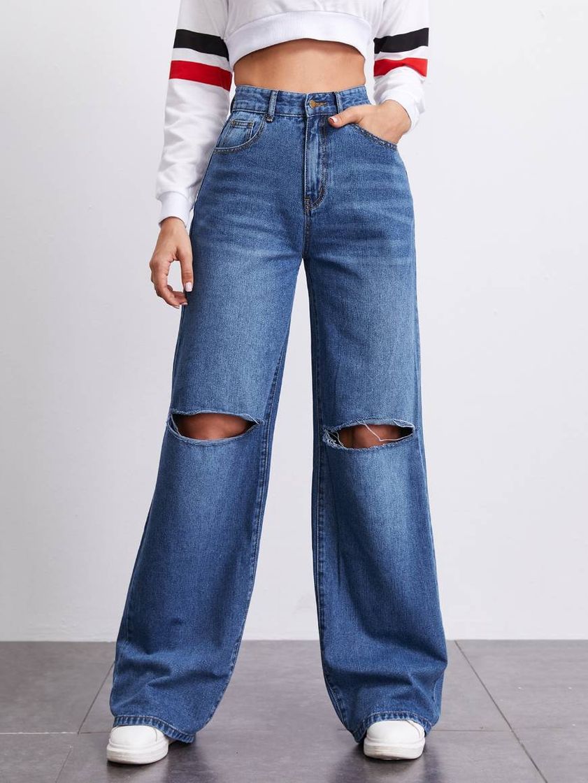 Moda Calça jeans cintura alta 