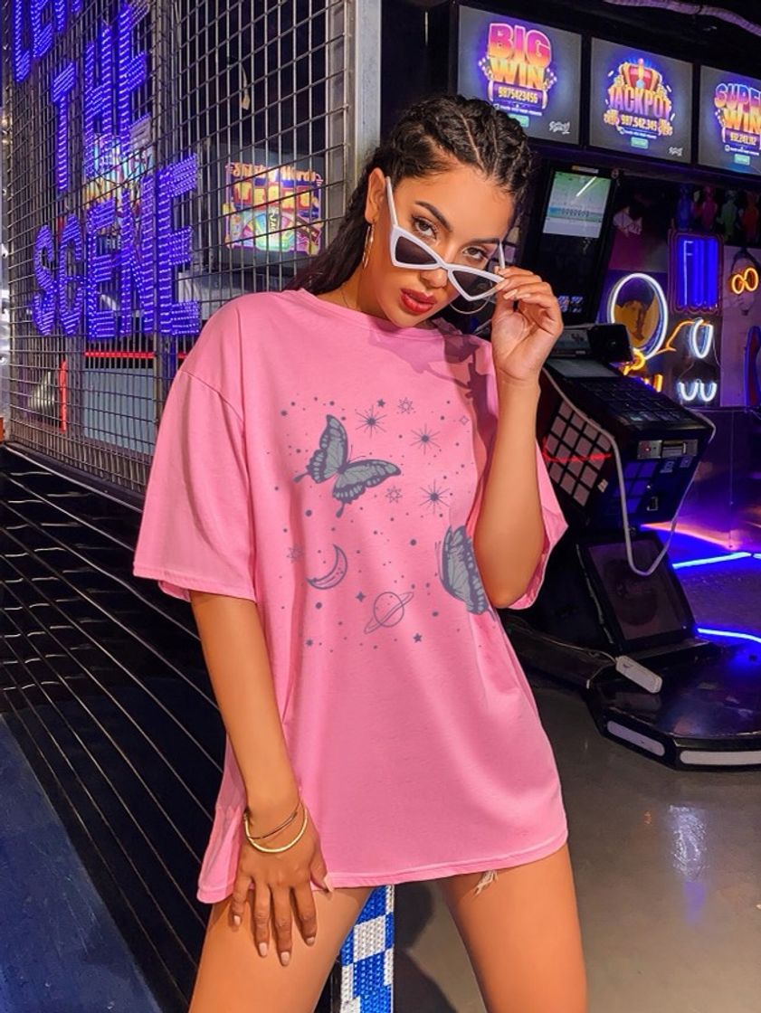Blusa rosa borboletas 💕✨