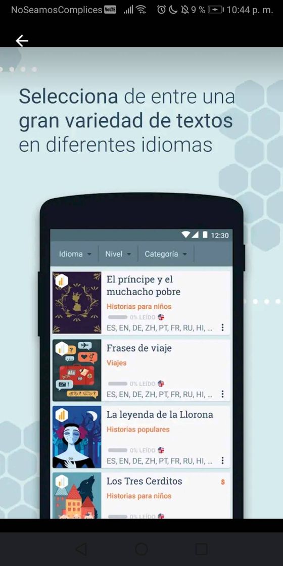 Aplicaciones Beelinguapp: Learn Languages Music & Audiobooks - Google Play