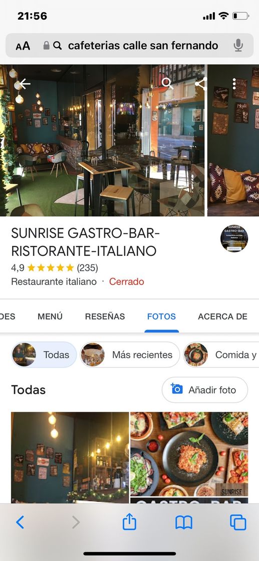 Restaurantes SUNRISE GASTRO-BAR-RISTORANTE-ITALIANO