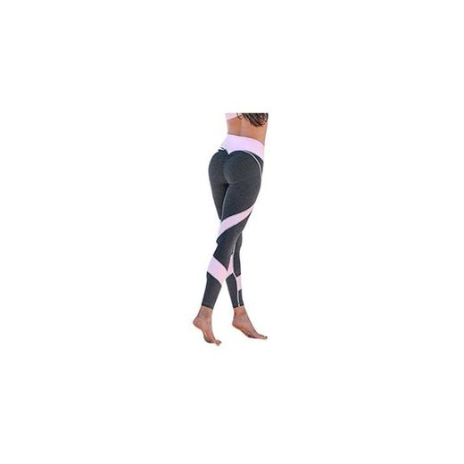 VPASS Mujer Pantalones,Elásticos Arbol Impresión Pantalones de Yoga Mujer Fitness Mallas Gym