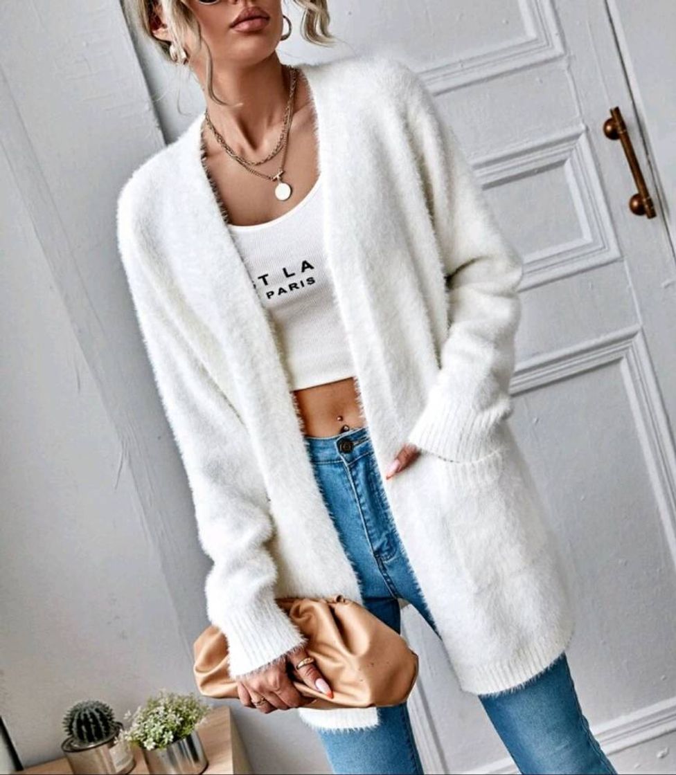 Moda Cardigan branco