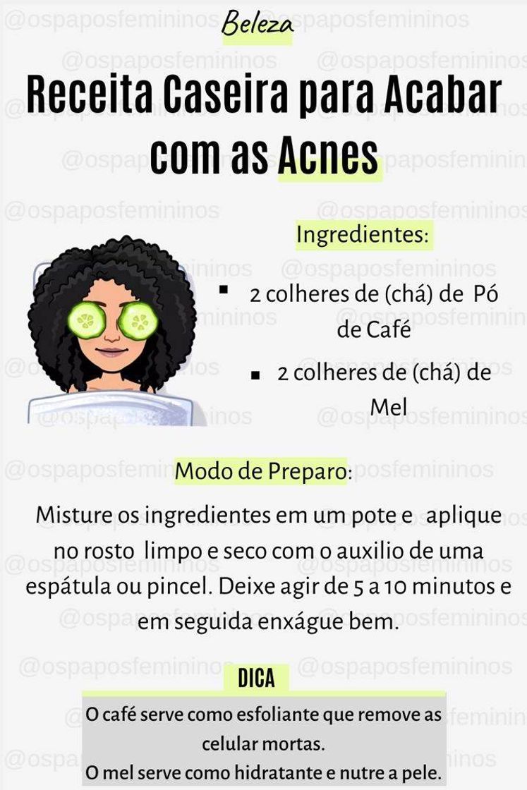 Moda Receita caseira pra acabar com as espinhas