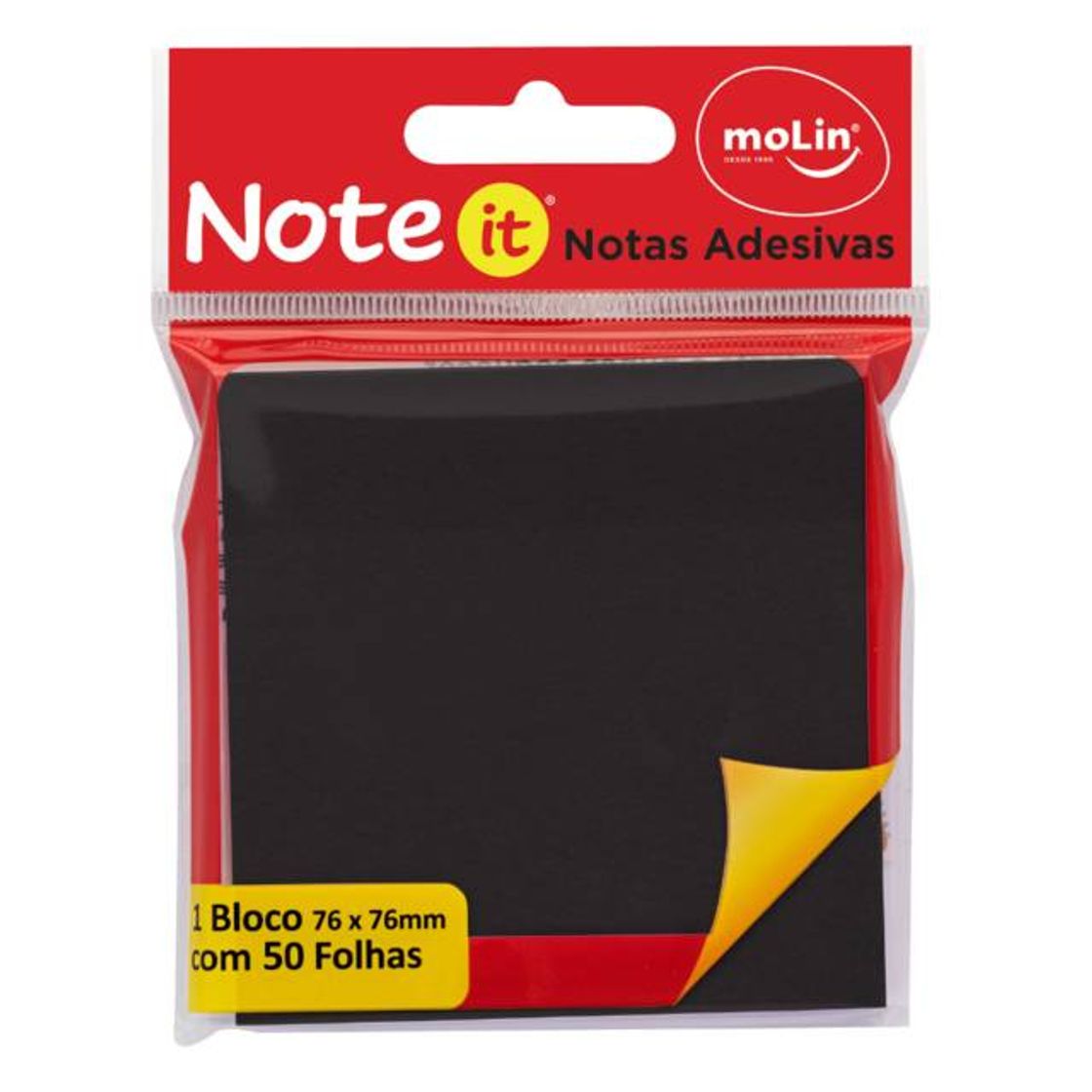 Moda  Bloco Autoadesivo  Molin Note It preto