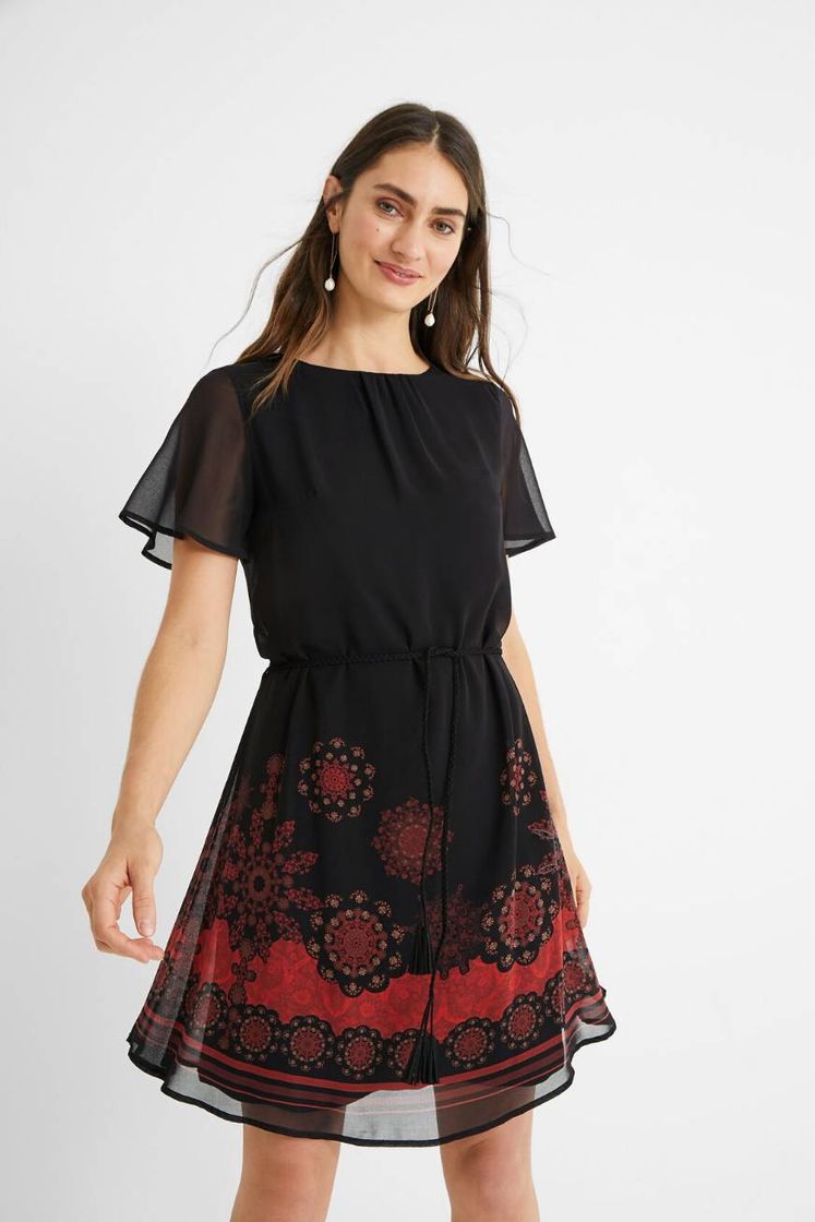 Social Vestido gaze cinto