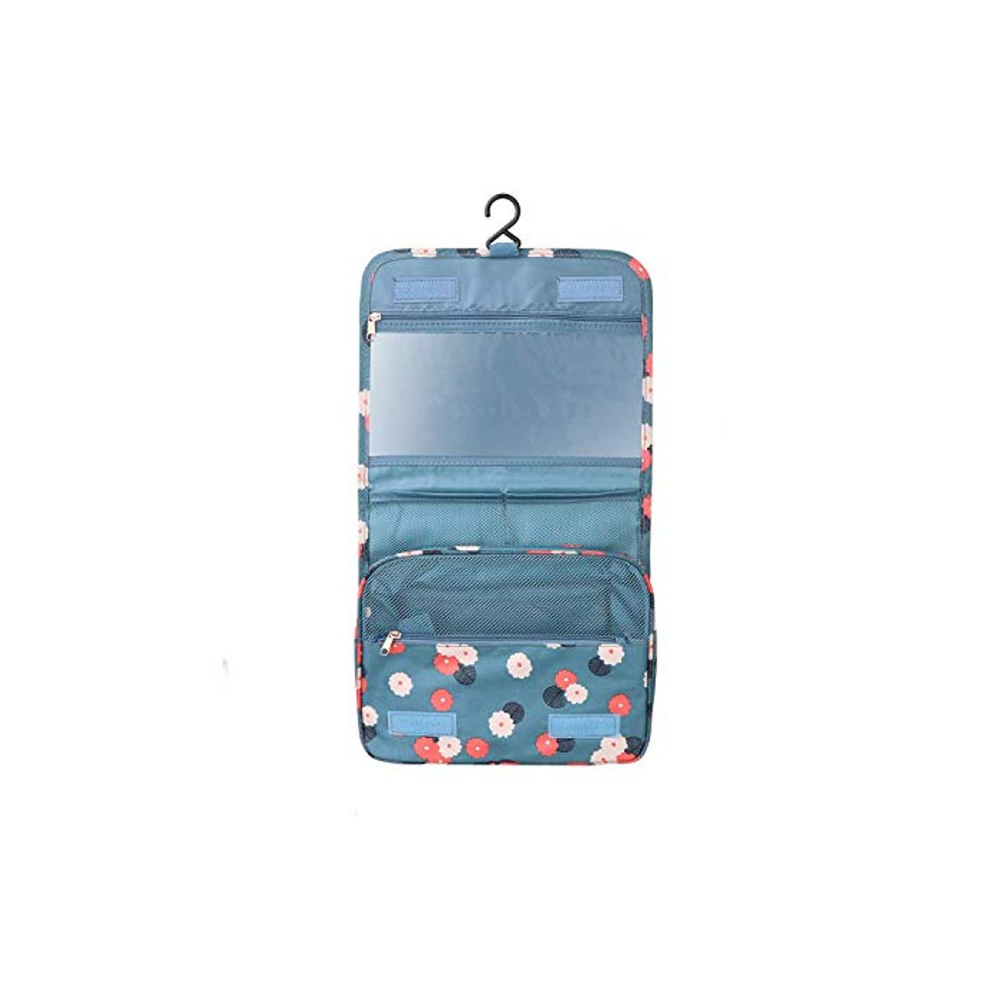 Electronic BryTravel Bolsa de Maquillaje portátil con múltiples Compartimento Flor Azul Normal